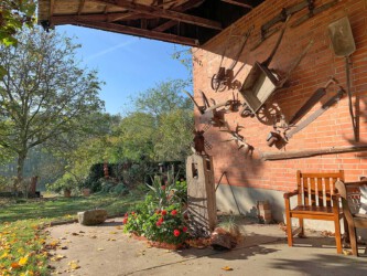 Ausstellung mit alten Bauerngerätschaften.